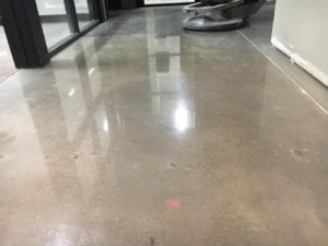 Blue lion hair salon concrete floor cement shine