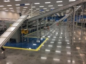 Walmart distribution center concrete floor cement shine project